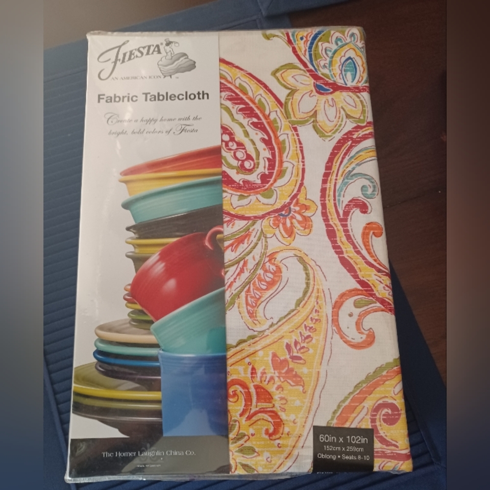 FIESTA oblong Fabric Tablecloth